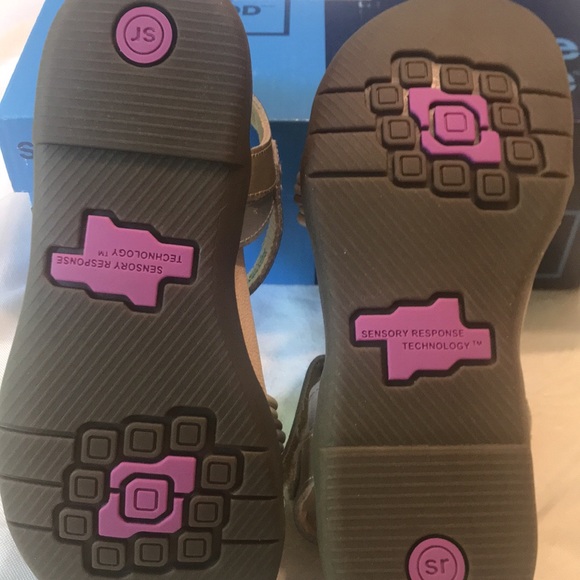 New Stide Rite Dana Sz 1 Wide Girls Sandals - Picture 3 of 5